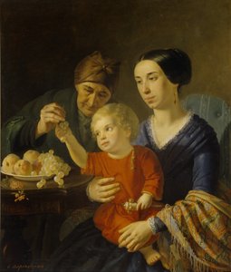 家族の肖像画、1848 年 作： Foma Gavrilovich Toropov