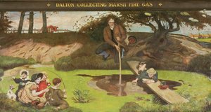 ダルトン、マーシュ・ファイヤー・ガスを収集 作： Ford Madox Brown