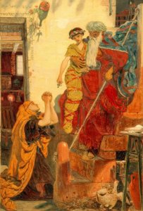 FMBrown、エリアスと未亡人の息子 作： Ford Madox Brown