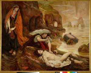 ハイディーがドンファンの遺体を発見 作： Ford Madox Brown