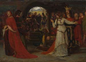 リア王》1860年頃（キャンバスに接着したボードに油彩） 作： Ford Madox Brown