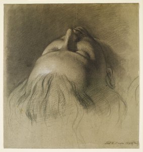 パリシーナの睡眠-パリシーナの頭のための研究 作： Ford Madox Brown