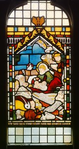 キリスト降誕、1861年（ステンドグラス） 作： Ford Madox Brown