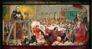 ウィクリフの裁判 作： Ford Madox Brown