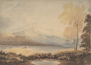レイクランドの風景、19 世紀初頭。 作： Formerly attributed to Copley Fielding.