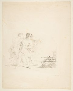 火に唾を吐く男たち、カリフォルニア州。 1820～1850年。 作： Formerly attributed to Goya