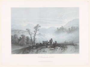 霧の谷で牛や羊と羊飼い Le Brouillard dans la Vallée (オブジェクトのタイトル)