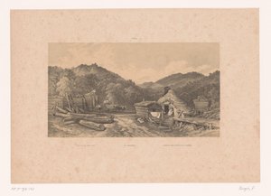 黒い森の木こり 黒い森の一部 / Im Schwarzwald / Paisage del Monte Negro (Sur de Alemania) (オブジェクトのタイトル) 風景の中の人物（シリーズタイトル） 作： Fortuné Ferogio