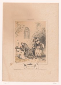 女性と子供が仙人を訪ねる Visite à l