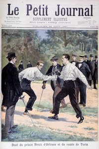 アンリドルレアン王子とトリノコンテの間の決闘、1897年 作： Fortuné Méaulle