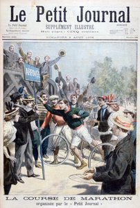 マラソンレース、1896年 作： Fortuné Méaulle
