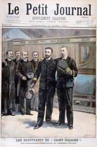 ヴィルドゥサンナゼールの生存者、ジャグノー艦長、ニコライ大尉、1897年 作： Fortuné Méaulle