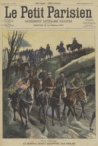 オレンジ自由州のイギリス軍を逃れるクリスティアンドロー農民将軍