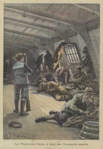 英国船に乗ったボーア捕虜 作： Fortune Louis Meaulle