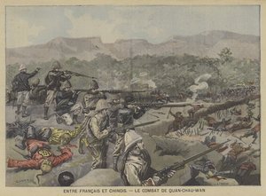 広州湾の戦いでのフランスと中国の軍隊間の戦い