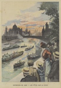 1900年パリ万国博覧会の間にセーヌ川に浮かぶカーニバル 作： Fortune Louis Meaulle