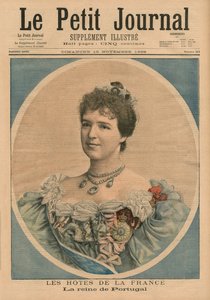 フランスのホスト、ポルトガルの女王アメリ（1865-1951）、「ルプチジャーナル」の表紙イラスト、サプリメントイラスト、1896年11月15日