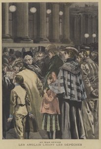 ロンドンの戦争局の外でのボーア戦争のイギリスの一般の読書ニュースのメンバー 作： Fortune Louis Meaulle