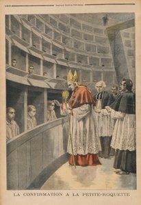 1896年11月1日、ルプティジャーナルからのラプチロケットの刑務所での宗教的確認 作： Fortune Louis Meaulle