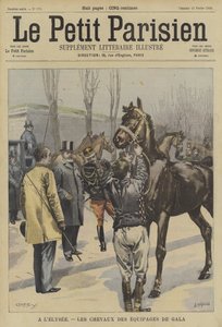 パリのエリゼ宮でのガラ大会のための馬のチーム