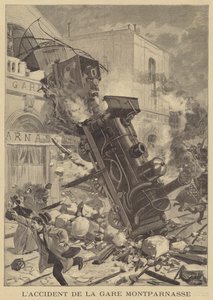モンパルナス駅での列車事故 作： Fortune Louis Meaulle