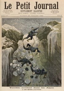 1872年7月23日の「ルプチジャーナル」からのアルプスでの恐ろしい事故 作： Fortune Louis Meaulle and Henri Meyer
