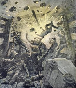 ガス爆発、ルプティジャーナルのイラスト入りサプリメントのイラスト、1892年4月2日 作： Fortune Louis Meaulle and Henri Meyer