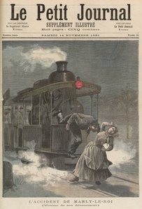 マルリールロワでの事故：彼の献身の犠牲者、「ルプチジャーナル」、1891年11月14日より 作： Fortune Louis Meaulle and Henri Meyer