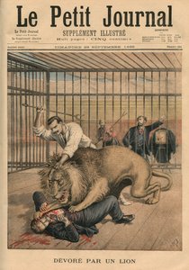 1895年9月29日、ライオンに貪り食われた 『ル・プチ・ジャーナル』の表紙イラスト、サプリメント・イラストレーター