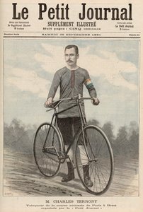 1891年9月26日の「Le Petit Journal」からのCharles Terront（1857-1932）
