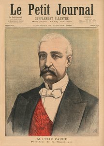 フランス共和国大統領、フェリックスフォール、「ルプチジャーナル」の表紙イラスト、補足図、1895年1月27日