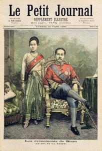 シャムの王と女王、「ルプチジャーナル」のイラスト、1893年6月10日