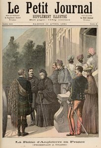 フランスのイングランドの女王：グラースの散歩、「Le Petit Journal」、1891年4月11日より