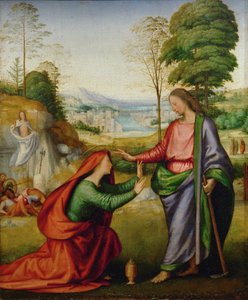 Noli me tangere - 復活後のキリストに出会った聖女マグダラのマリア ... 作： Fra (1472 1517) バルトロメオ