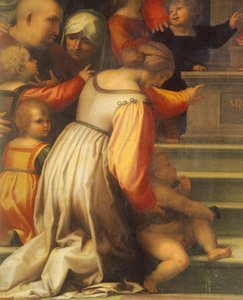 フラ・バルトロメオとして知られるバルトロメオ・デッラ・ポルタ作「慈悲の聖母」（1472-1517）、詳細 作： Fra (1472 1517) Bartolomeo