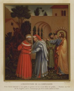 懺悔の制度（カラーリトグラフ 作： Fra (after) Angelico
