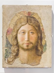 キリストの頭、15世紀半ば（フレスコ画） 作： Fra (c.1387 1455) Angelico