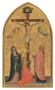 聖母、洗礼者ヨハネ、マグダレンと磔刑（テンペラ、金地パネル） 作： Fra (c.1387 1455) Angelico