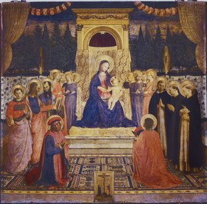 サン・マルコの祭壇画」1438-1440年頃（木製パネルにテンペラ 作： Fra  Angelico