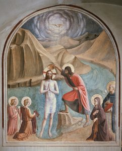 キリストの洗礼（フレスコ画 作： Fra  Angelico