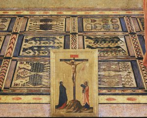 サン・マルコ祭壇画の主パネルの十字架像の詳細（木画 作： Fra  Angelico