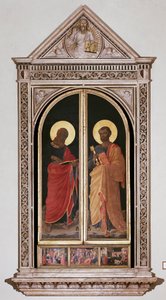 聖マルコ（左）と聖ペテロ。リナイオリの閉ざされた幕屋（木画 作： Fra  Angelico