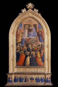 聖母の戴冠式サンタ・マリア・ノヴェッラのための聖遺物箱（木の上の絵 作： Fra  Angelico
