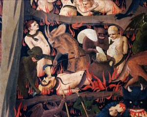 ザ・ラスト・ジャッジメント地獄（木にテンペラ 作： Fra  Angelico