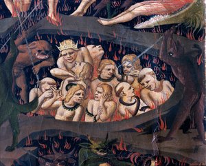 ザ・ラスト・ジャッジメント地獄（木にテンペラ 作： Fra  Angelico