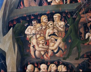 ザ・ラスト・ジャッジメント地獄（木にテンペラ 作： Fra  Angelico