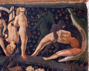 ザ・ラスト・ジャッジメント地獄（木にテンペラ 作： Fra  Angelico