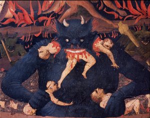 ザ・ラスト・ジャッジメント地獄（木にテンペラ 作： Fra  Angelico
