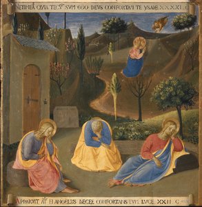 ゲッセマネの園での苦悩。キリストの生涯」アルマディオ・デッリ・アルジェンティ(木にテンペラ 作： Fra  Angelico