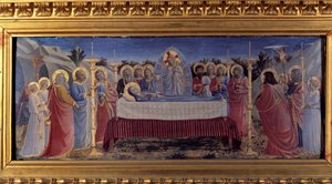 聖母の葬儀プレデル（木の上の絵） 1435年 作： Fra  Angelico